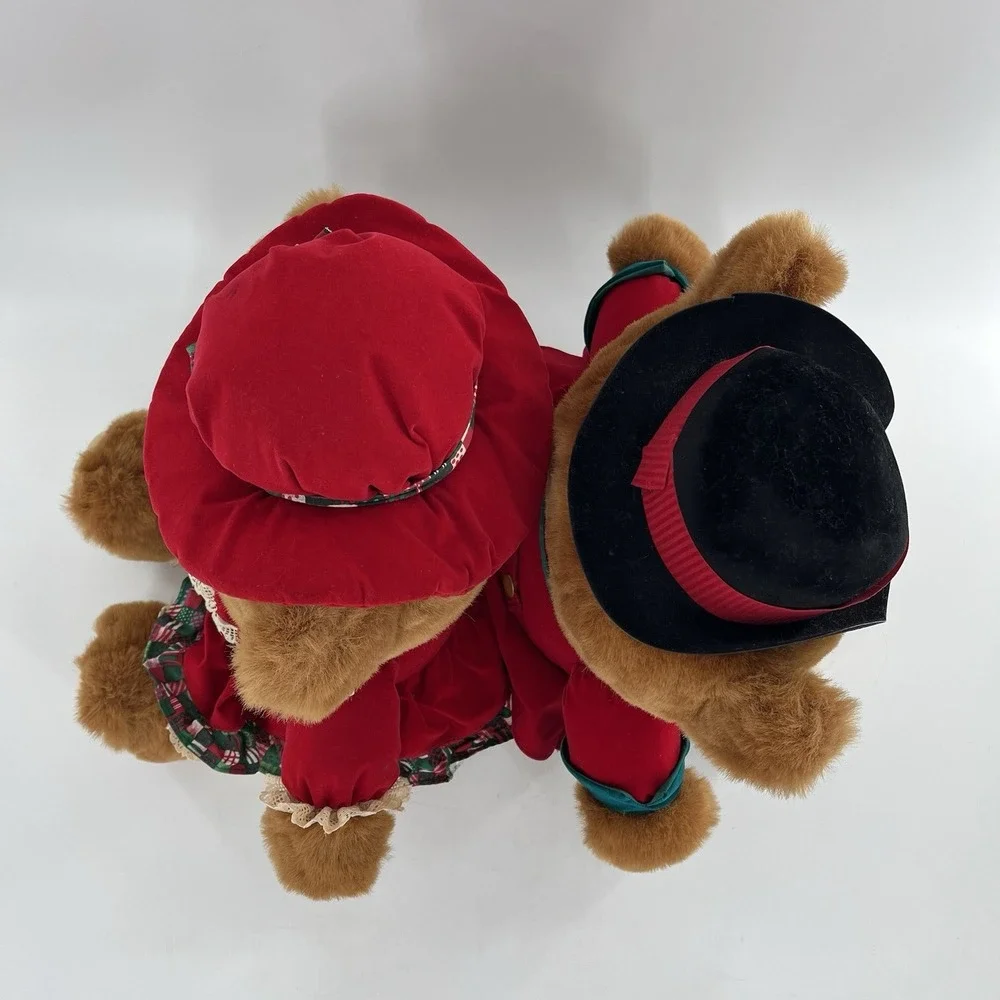 2 Kmart Christmas Teddy Bear Lane‎ Plush Stuffed Animal Girl Boy Vintage 1994